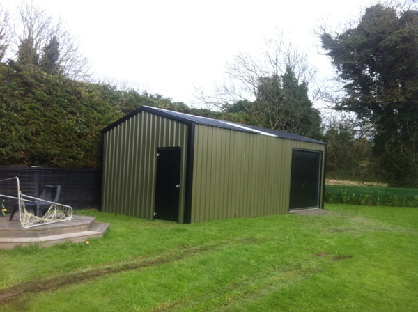 7m x 4m Garage from Finnish Sheds in Galway, the people for steel sheds and steel garages, erected all over Ireland