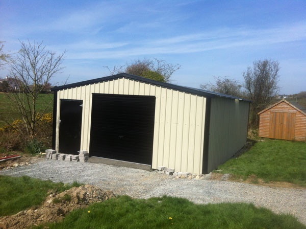 7m x 6m Garage from Finnish Sheds in Galway, the people for steel sheds and steel garages, erected all over Ireland