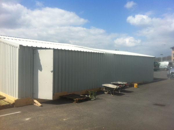 12m x 5m Garage from Finnish Sheds in Galway, the people for steel sheds and steel garages, erected all over Ireland
