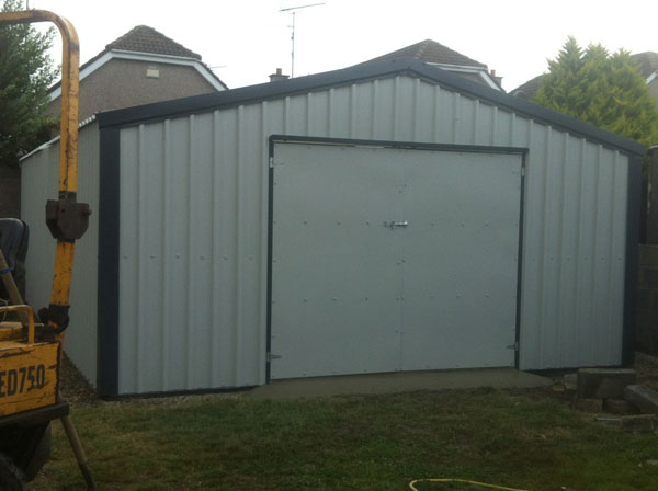 9m x 5m Garage from Finnish Sheds in Galway, the people for steel sheds and steel garages, erected all over Ireland