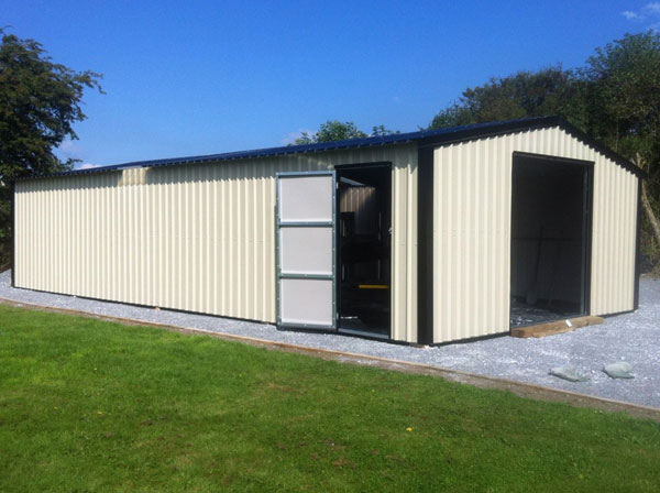 12m x 6m Workshop from Finnish Sheds in Galway, the people for steel sheds and steel garages, erected all over Ireland