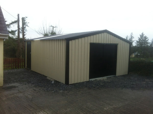 6m x 5m Garage from Finnish Sheds in Galway, the people for steel sheds and steel garages, erected all over Ireland