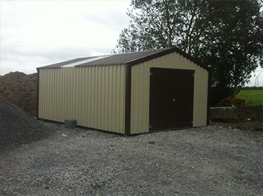 6m x 4m Garage from Finnish Sheds in Galway, the people for steel sheds and steel garages, erected all over Ireland
