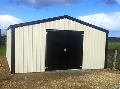 6m x 6m Garage from Finnish Sheds in Galway, the people for steel sheds and steel garages, erected all over Ireland